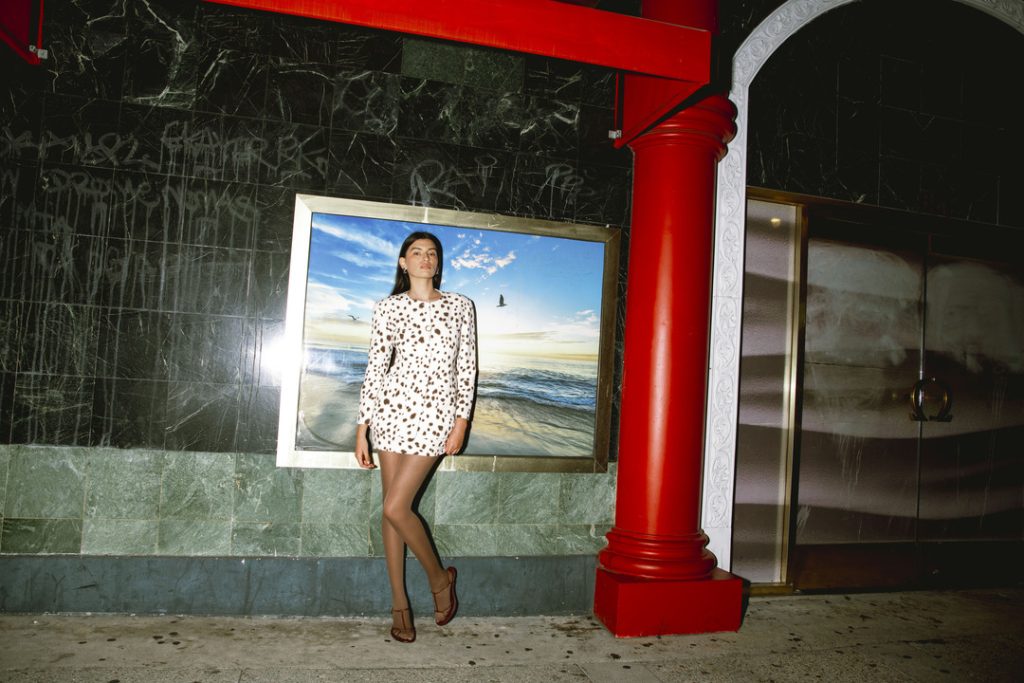 Jacket and Dress by Rowen Rose, SHoes by Tibi, Tights by Falke